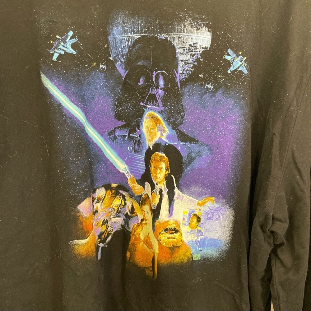 STAR WARS - Black Long-Sleeve T-Shirt, Mens 3XL - Picture 4 of 7